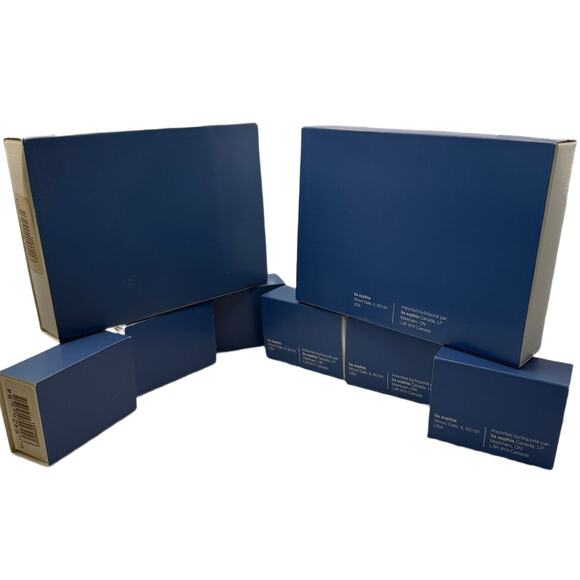 Lot 8 Lia Sophia Empty Jewelry Boxes with Foam - Blue with White Lettering - Picture 6 of 9